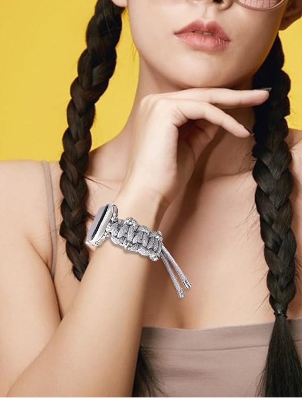 Handmade Braided Watch Band Compatible with Apple Watch Band 42/44